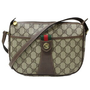 GUCCI Sherry Line Shoulder Bag Beige Tan Brown